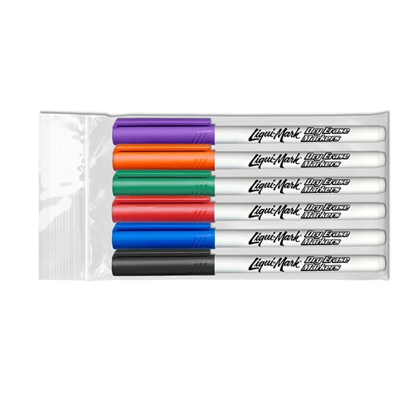 Fine Point Dry Erase Marker 6 Pack - USA Made... from ASI 67675 Liqui-Mark Corp