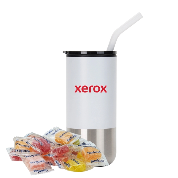 16 oz. Tumbler w/ Stainless Steel Straw & Plastic Liner; set... from ASI 71685 Midnite Snax® / Promo Revolution