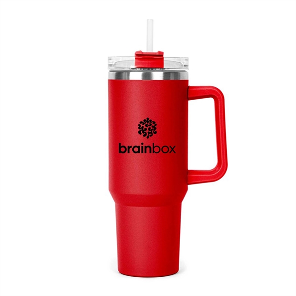 40oz SS Double Wall Vacuum Mug with Straw Lid with Twist... from ASI 90859 Tempo Industries Inc