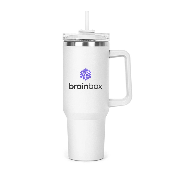 40oz SS Double Wall Vacuum Mug with Straw Lid with Twist... from ASI 90859 Tempo Industries Inc