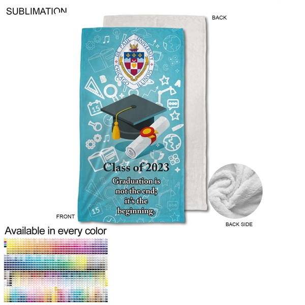 Graduation Blanket in Plush Sherpa Lined Micro Mink, 30x60, Stadium size,... from ASI 53509 FIEL-Fairdeal Import & Export / FIEL