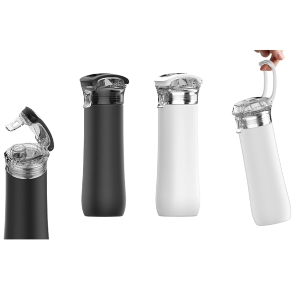 23 oz. double wall snap lid stainless steel water bottle plus... from ASI 37218 Athena Promo (tm)