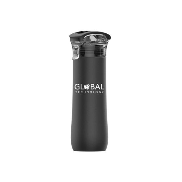 23 oz. double wall snap lid stainless steel water bottle plus... from ASI 37218 Athena Promo (tm)