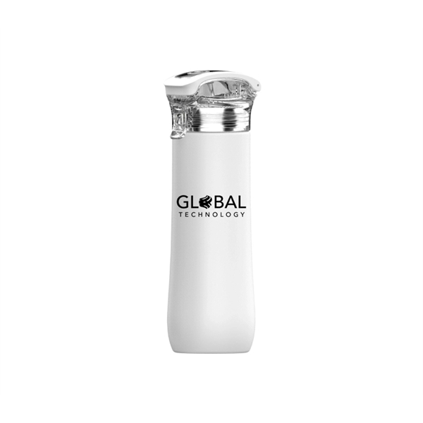 23 oz. double wall snap lid stainless steel water bottle plus... from ASI 37218 Athena Promo (tm)