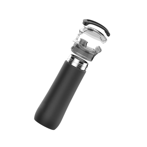 23 oz. double wall snap lid stainless steel water bottle plus... from ASI 37218 Athena Promo (tm)