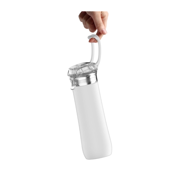 23 oz. double wall snap lid stainless steel water bottle plus... from ASI 37218 Athena Promo (tm)