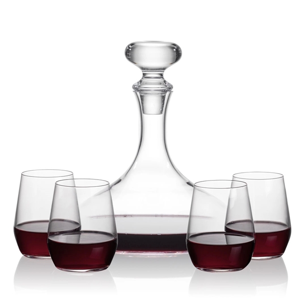 Stratford Decanter and Wine Glasses. Handsome curved design perfect for decanting... from ASI 84592 St Regis Group