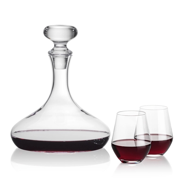 Stratford Decanter and Wine Glasses. Handsome curved design perfect for decanting... from ASI 84592 St Regis Group