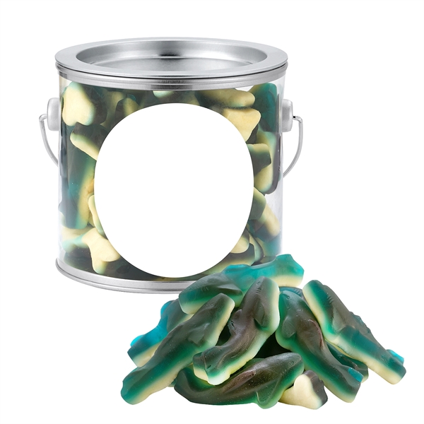 Summer candy pail with gummy sharks (15 oz.).... from ASI 71685 Midnite Snax®