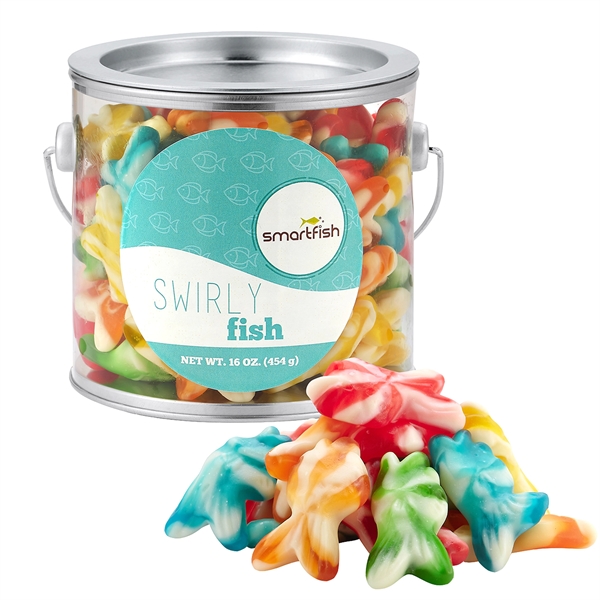 Summer candy pail with gummy swirl fish (1 lbs.).... from ASI 71685 Midnite Snax®