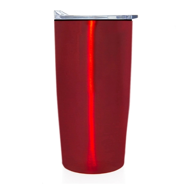 This 20 oz. Stainless Steel Custom Tumbler with Plastic Liner keeps... from ASI 71685 Midnite Snax® / Promo Revolution