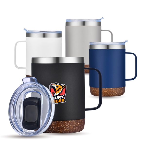 22 OZ. Vacuum Mug With Cork Bottom... from ASI 41511 Brainchild USA Inc / BrainChild Gift Club