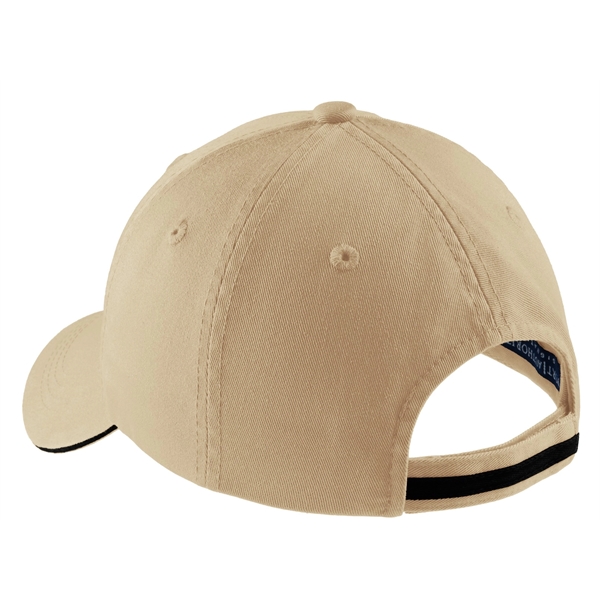 Port Authority Sandwich Bill Cap with Striped Closure.... from ASI 84863 SanMar
