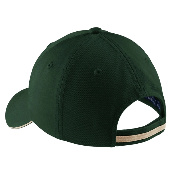 Port Authority Sandwich Bill Cap with Striped Closure.... from ASI 84863 SanMar