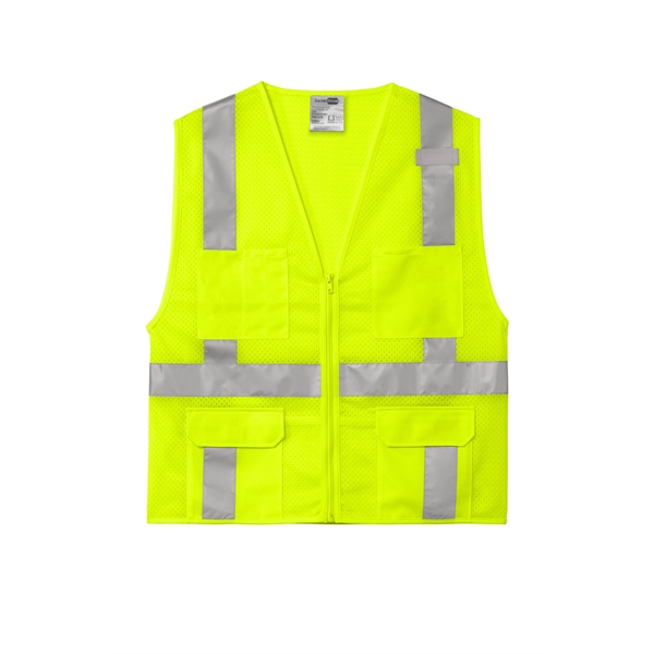 CornerStone ANSI 107 Class 2 Mesh Six-Pocket Zippered Vest.... from ASI 84863 SanMar