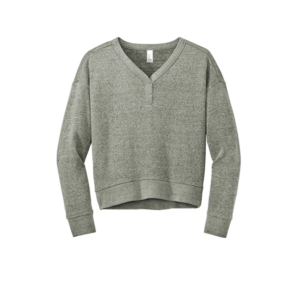 District Women's Perfect Tri Fleece V-Neck Sweatshirt... from ASI 84863 SanMar
