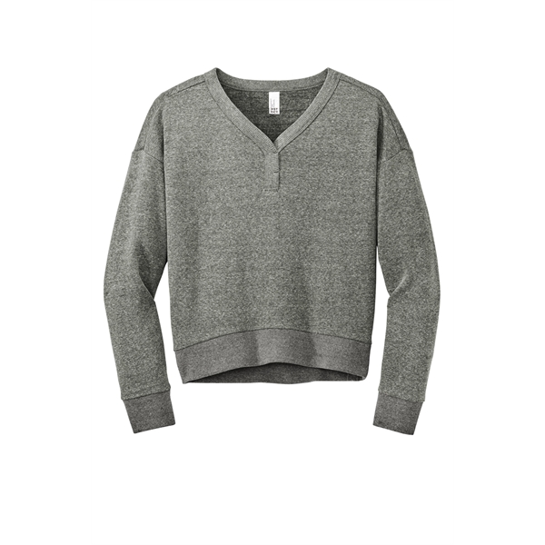 District Women's Perfect Tri Fleece V-Neck Sweatshirt... from ASI 84863 SanMar