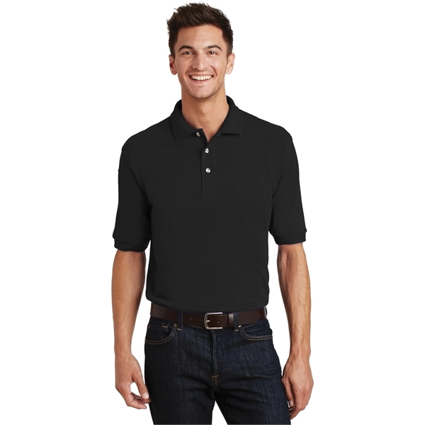 Port Authority Heavyweight Cotton Pique Polo with Pocket.... from ASI 84863 SanMar
