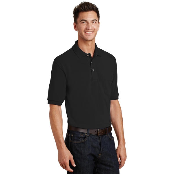 Port Authority Heavyweight Cotton Pique Polo with Pocket.... from ASI 84863 SanMar