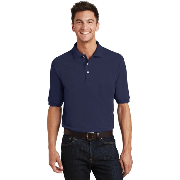 Port Authority Heavyweight Cotton Pique Polo with Pocket.... from ASI 84863 SanMar