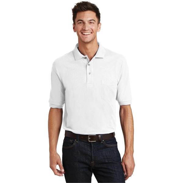 Port Authority Heavyweight Cotton Pique Polo with Pocket.... from ASI 84863 SanMar