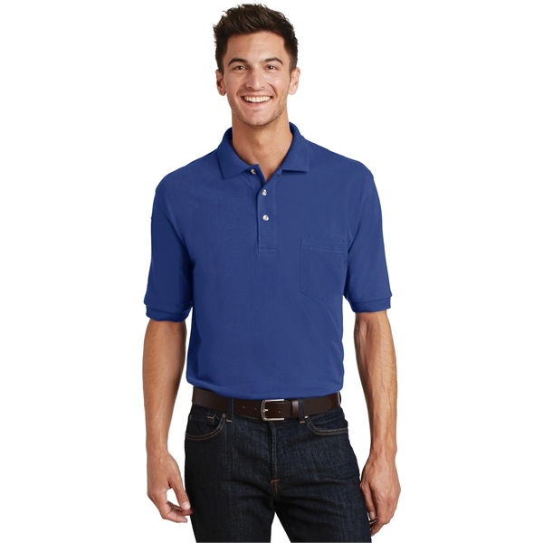 Port Authority Heavyweight Cotton Pique Polo with Pocket.... from ASI 84863 SanMar