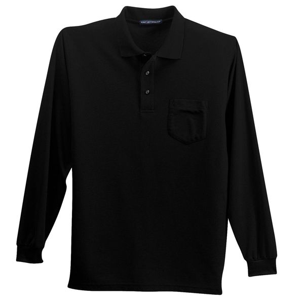 Port Authority Long Sleeve Silk Touch Polo with Pocket.... from ASI 84863 SanMar