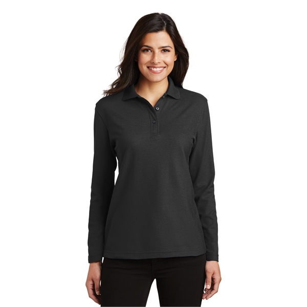 Port Authority Ladies Silk Touch Long Sleeve Polo.... from ASI 84863 SanMar
