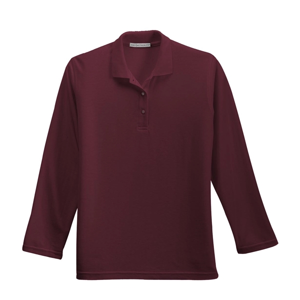 Port Authority Ladies Silk Touch Long Sleeve Polo.... from ASI 84863 SanMar