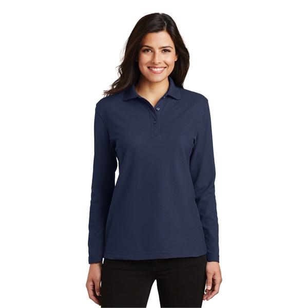 Port Authority Ladies Silk Touch Long Sleeve Polo.... from ASI 84863 SanMar