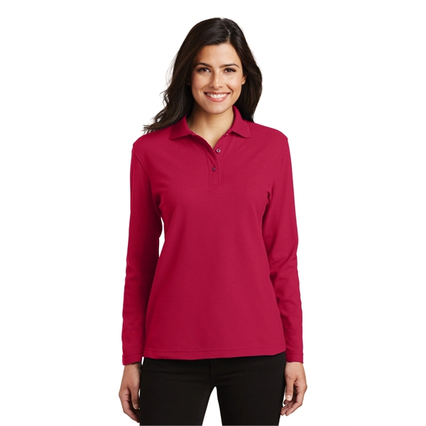 Port Authority Ladies Silk Touch Long Sleeve Polo.... from ASI 84863 SanMar
