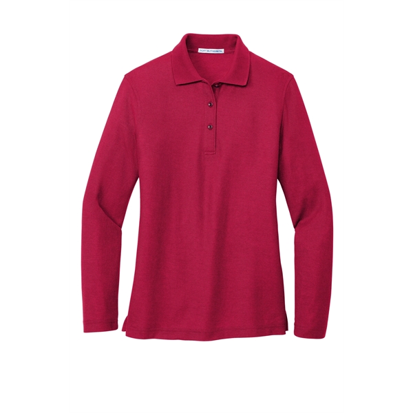 Port Authority Ladies Silk Touch Long Sleeve Polo.... from ASI 84863 SanMar
