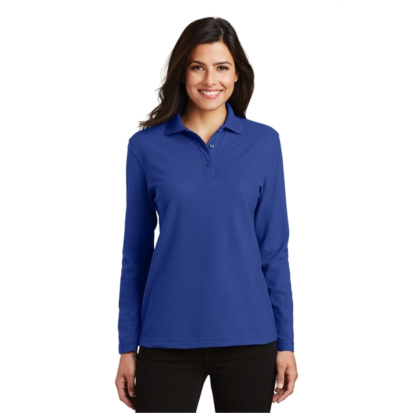 Port Authority Ladies Silk Touch Long Sleeve Polo.... from ASI 84863 SanMar
