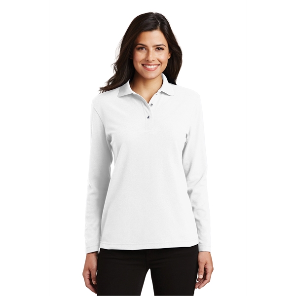 Port Authority Ladies Silk Touch Long Sleeve Polo.... from ASI 84863 SanMar