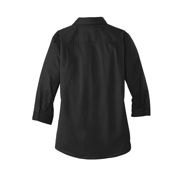Port Authority Ladies 3/4-Sleeve SuperPro Twill Shirt.... from ASI 84863 SanMar