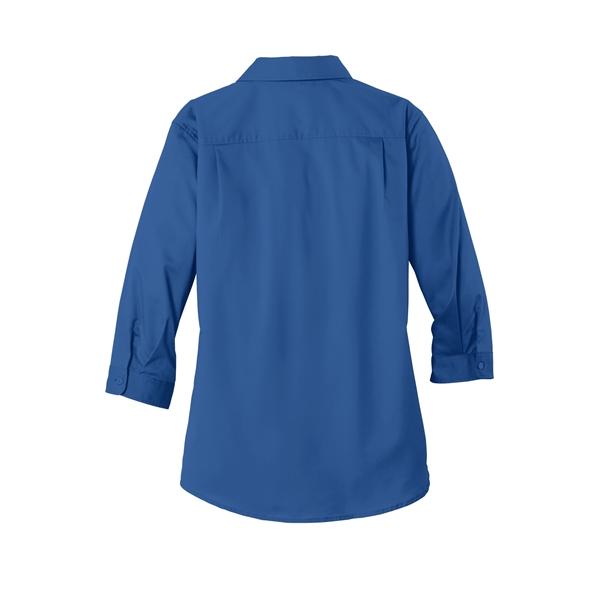 Port Authority Ladies 3/4-Sleeve SuperPro Twill Shirt.... from ASI 84863 SanMar