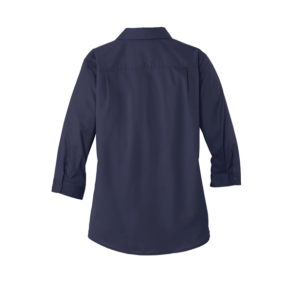 Port Authority Ladies 3/4-Sleeve SuperPro Twill Shirt.... from ASI 84863 SanMar