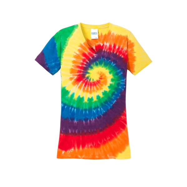 Port & Company Ladies Tie-Dye V-Neck Tee.... from ASI 84863 SanMar