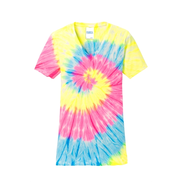Port & Company Ladies Tie-Dye V-Neck Tee.... from ASI 84863 SanMar
