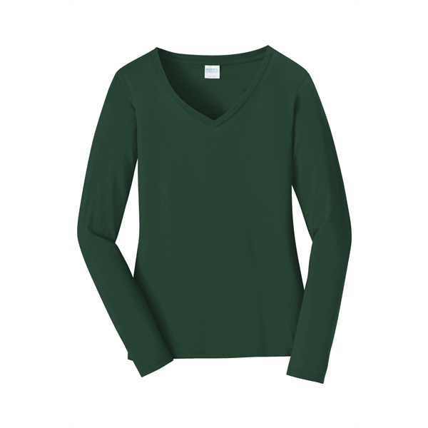 Port & Company Ladies Long Sleeve Fan Favorite V-Neck Tee.... from ASI 84863 SanMar