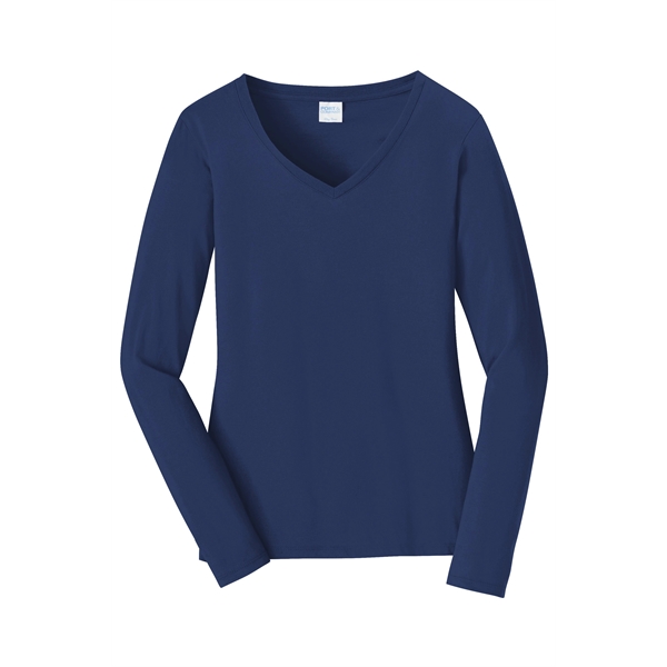 Port & Company Ladies Long Sleeve Fan Favorite V-Neck Tee.... from ASI 84863 SanMar