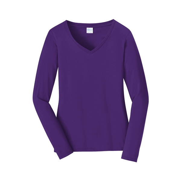 Port & Company Ladies Long Sleeve Fan Favorite V-Neck Tee.... from ASI 84863 SanMar