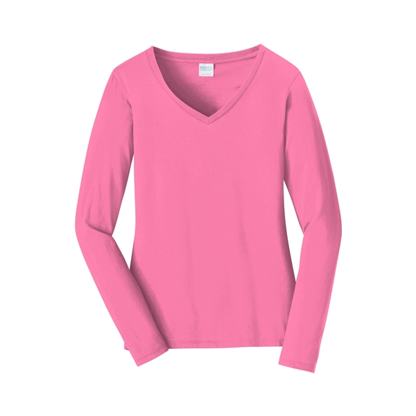 Port & Company Ladies Long Sleeve Fan Favorite V-Neck Tee.... from ASI 84863 SanMar