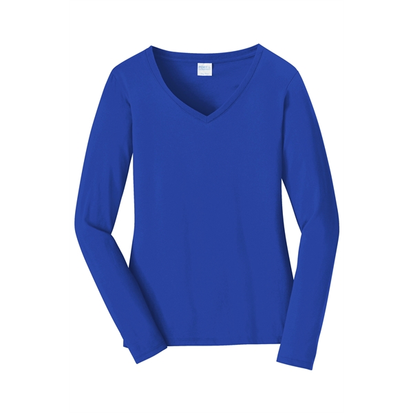 Port & Company Ladies Long Sleeve Fan Favorite V-Neck Tee.... from ASI 84863 SanMar