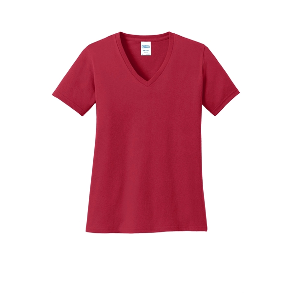 Port & Company Ladies Core Cotton V-Neck Tee.... from ASI 84863 SanMar