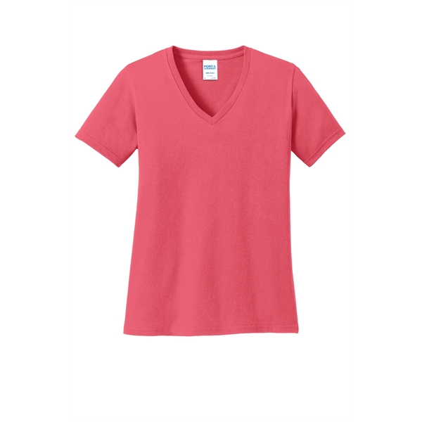 Port & Company Ladies Core Cotton V-Neck Tee.... from ASI 84863 SanMar