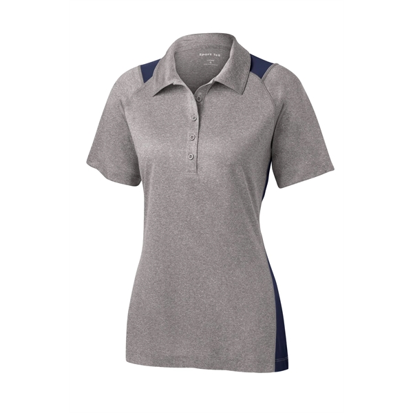 Sport-Tek Ladies Heather Colorblock Contender Polo.... from ASI 84863 SanMar