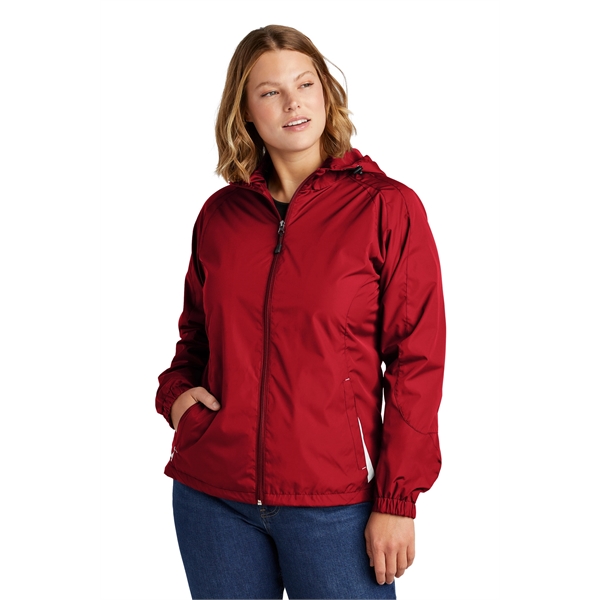Sport-Tek Ladies Colorblock Hooded Raglan Jacket.... from ASI 84863 SanMar