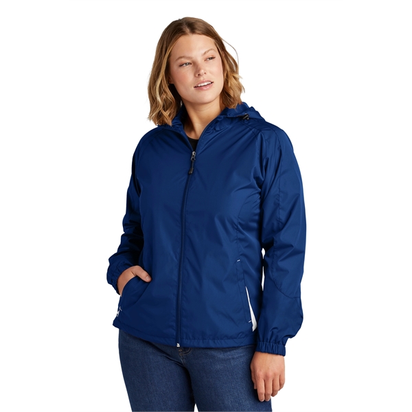 Sport-Tek Ladies Colorblock Hooded Raglan Jacket.... from ASI 84863 SanMar