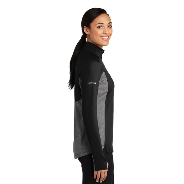 Sport-Tek Ladies Sport-Wick Stretch Contrast 1/2-Zip Pull...... from ASI 84863 SanMar